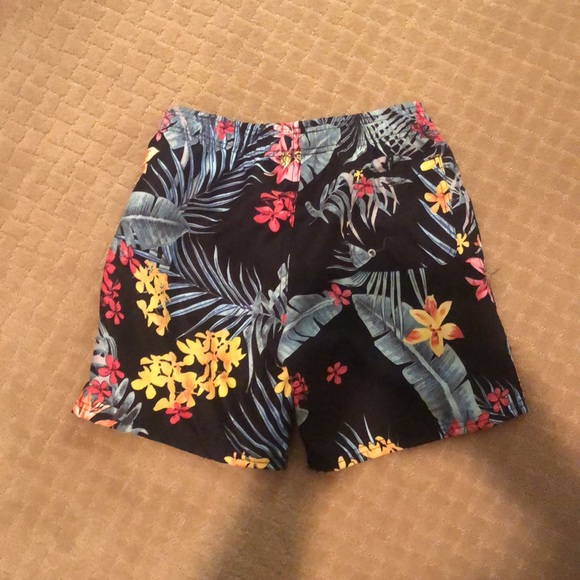 Burnside Tropical Print Swim Shorts - Picture 2 of 9